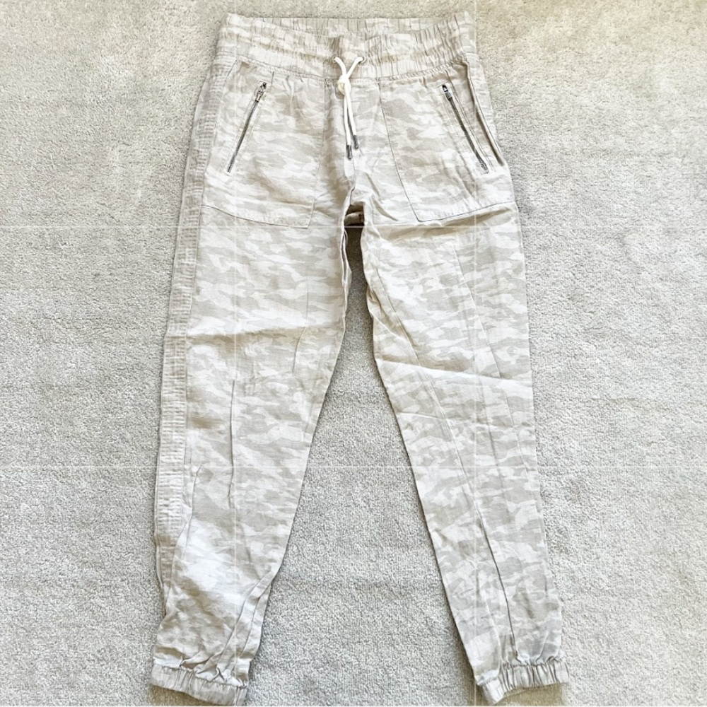 ATHLETA CABO TIDE LINEN JOGGER SIZE 4 STYLISH ATHLEISURE CASUAL COOL VACATION - Picture 10 of 10